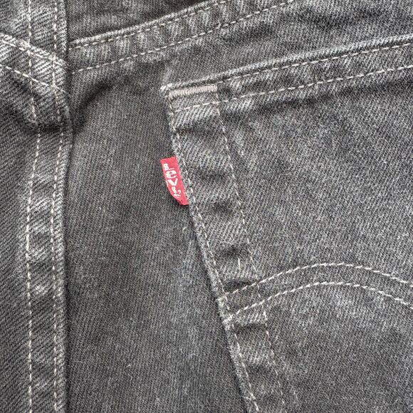 VTG 90s Levi’s 550 Jeans 16 Reg Black Denim Relaxed Tapered Mom USA Made 33 x 32 - Picture 11 of 12